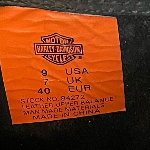Harley Davidson Motorcycles Women's Leather Boots Short combat boots. 9 - Picture 8 of 9